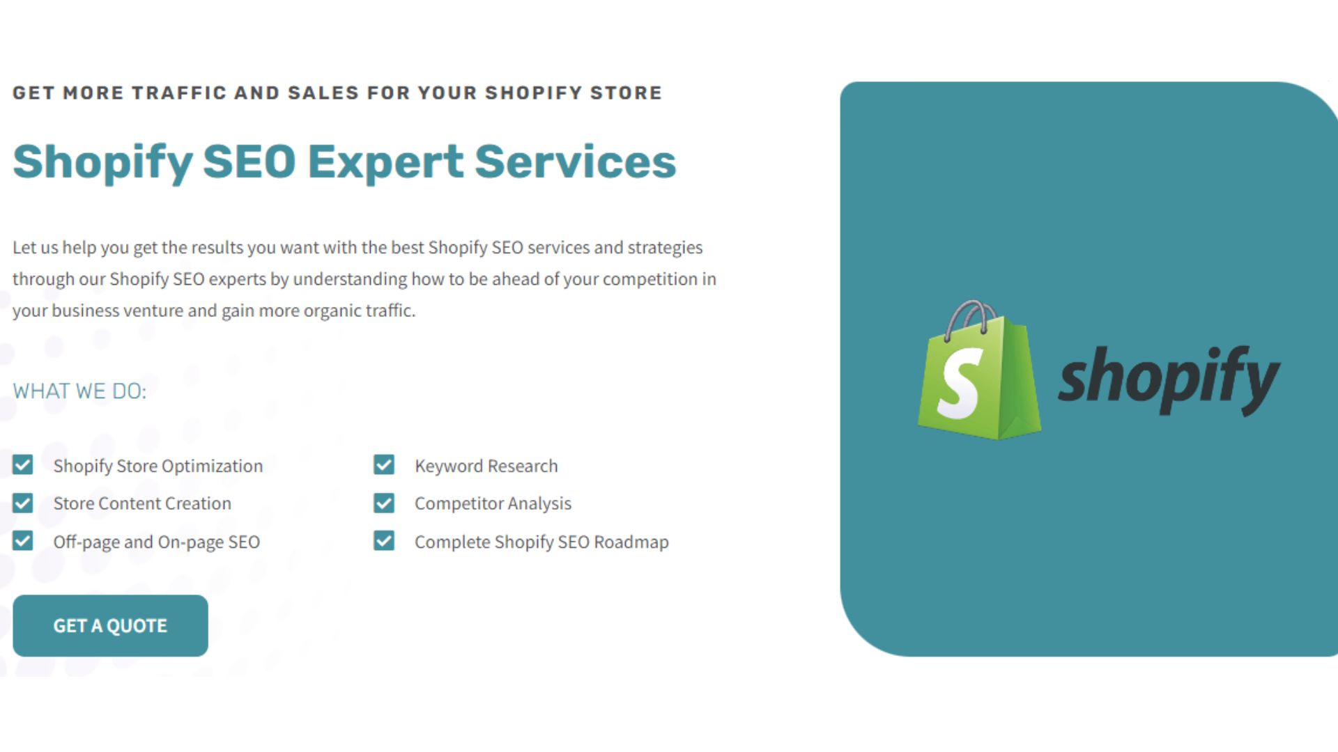 Shopify Seo Services Cost