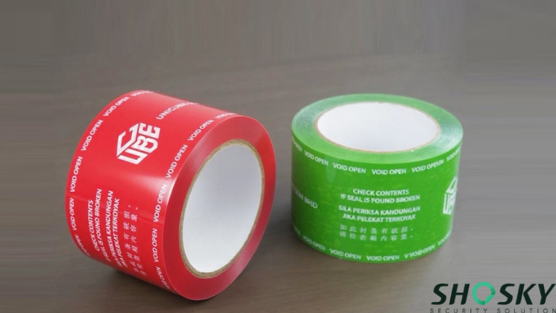 Red and green painting tapes rolls with solvent based adhesive