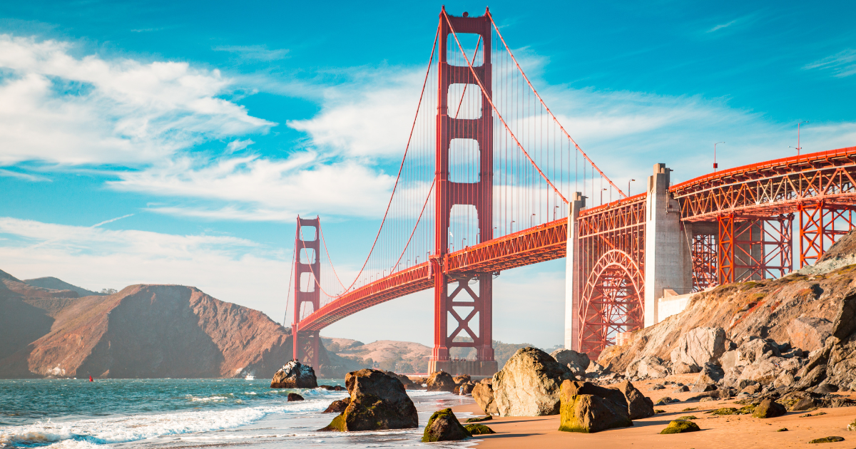 A view of San Francisco Bay, highlighting its fishing opportunities.
