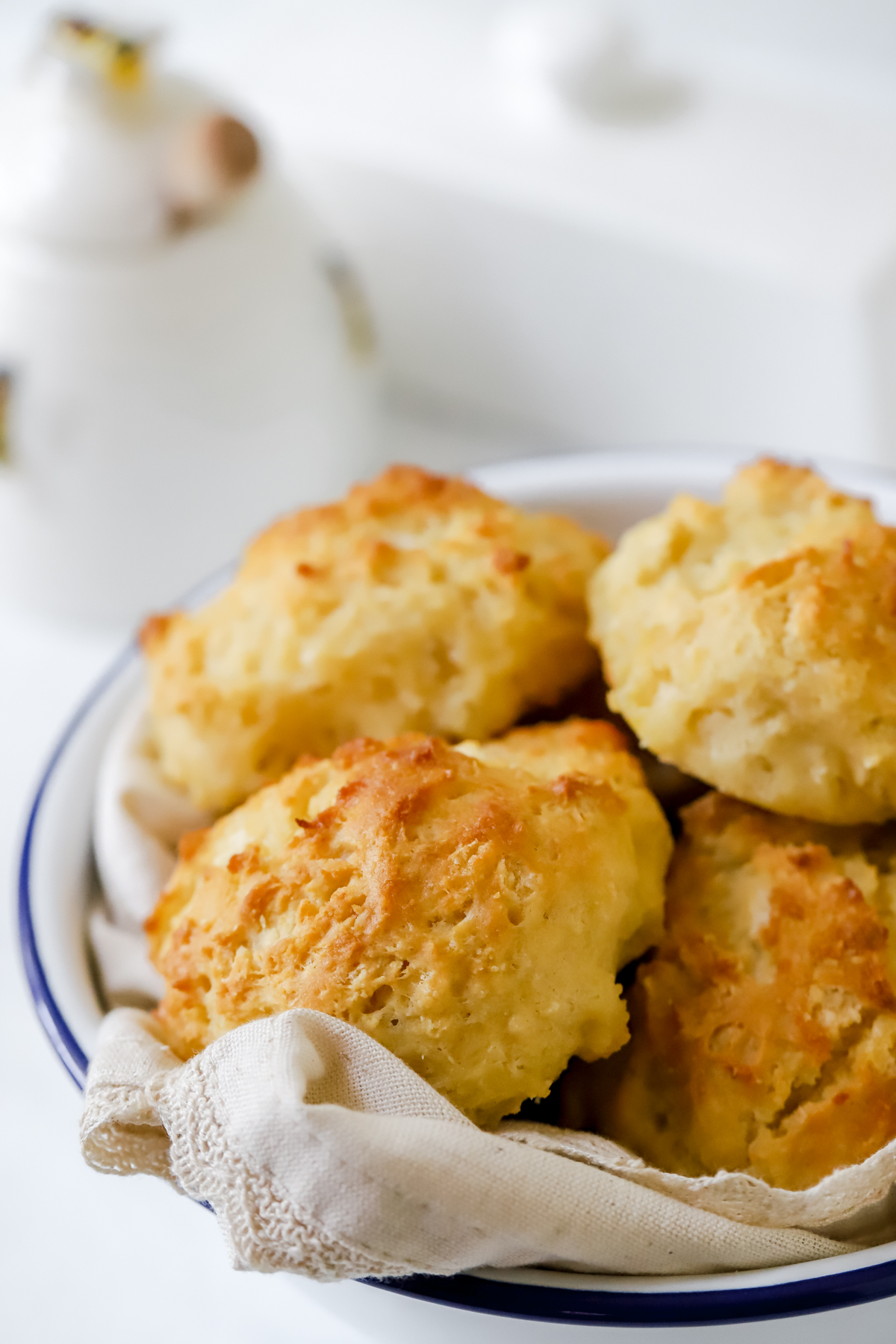 bowl of buttermilk drop biscuits