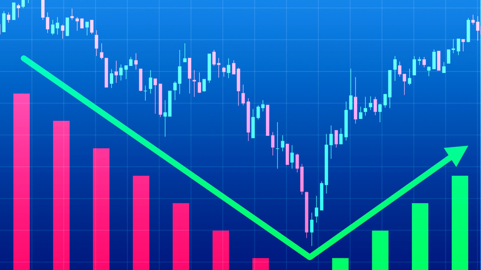 Understanding the crypto market during a recession, with visual elements representing economic downturns.