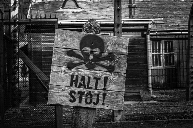 auschwitz, concentration camp, sign