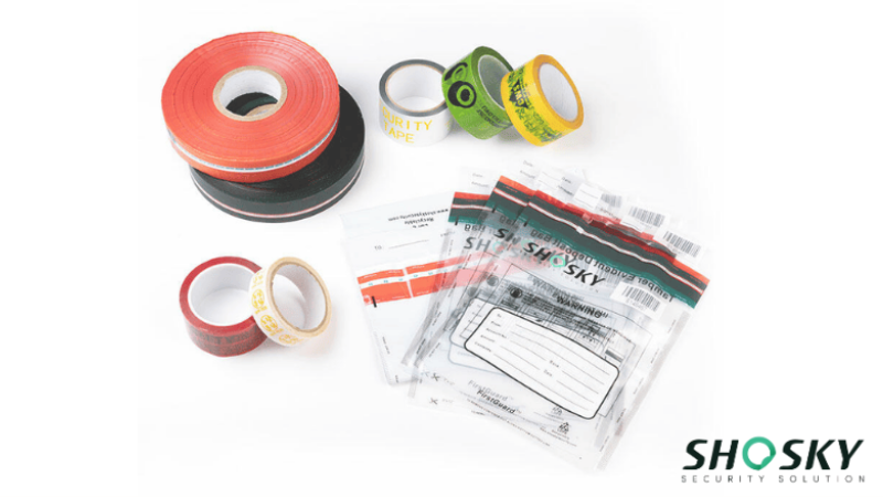 Multicolor tamper evident security solutions used for sealing international shipments