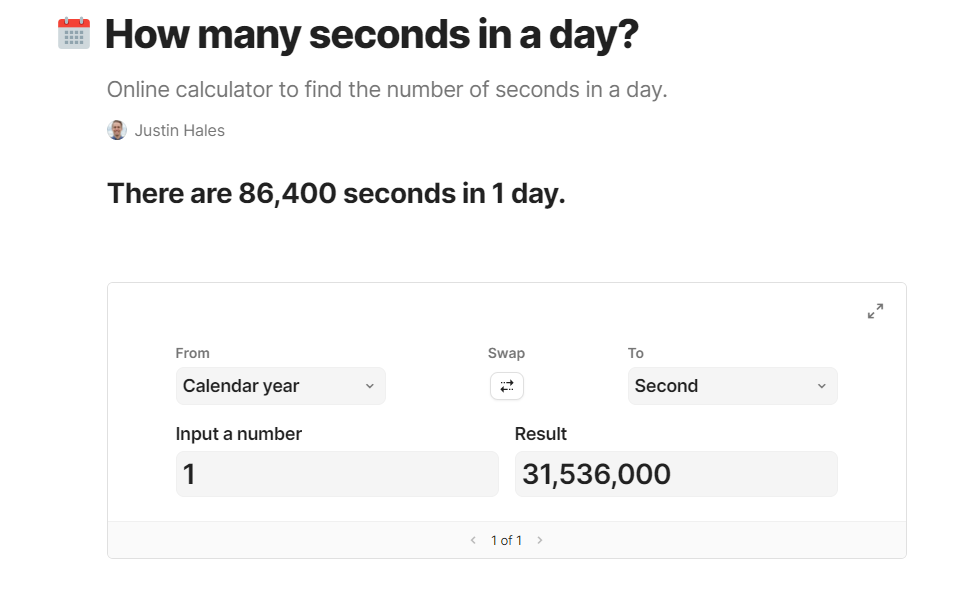 Gallery - How many seconds in a day?