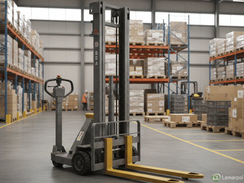 wózek paletowy z masztem