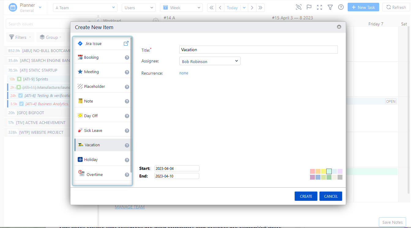 Advanced Jira resource planning - Holiday management 