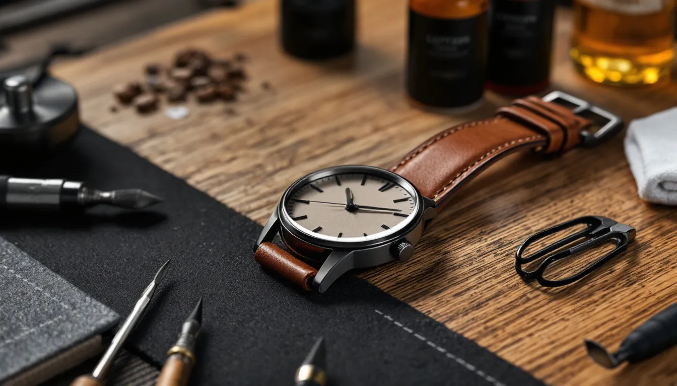 Maintenance tips for Citizen watch straps, focusing on leather care.