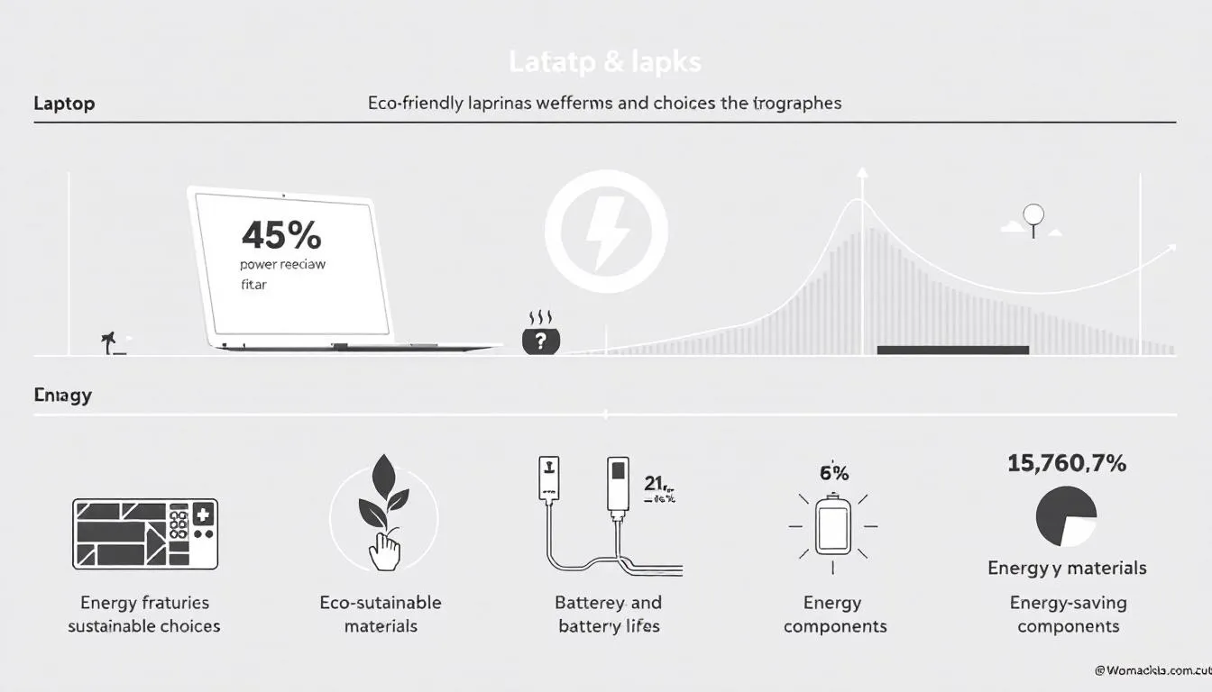 Energieverbrauch von Laptops und ihre Energieeffizienz.