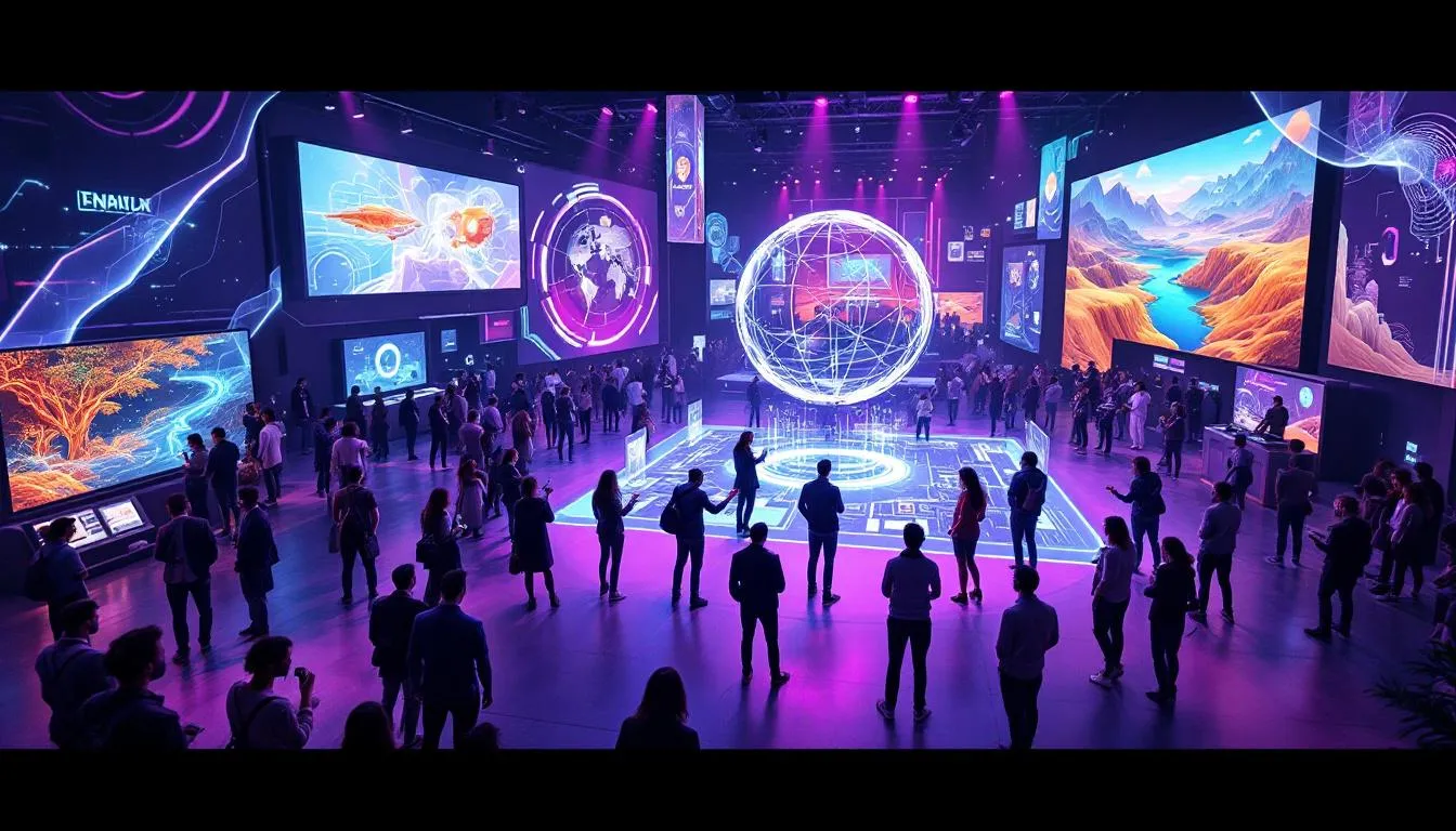 The image depicts a vibrant and engaging experiential marketing event, where consumers are actively participating in interactive activities designed to foster emotional connections with a brand. This approach, often utilized by digital marketing agencies in Brighton, emphasizes memorable experiences that drive brand loyalty and enhance marketing strategies.