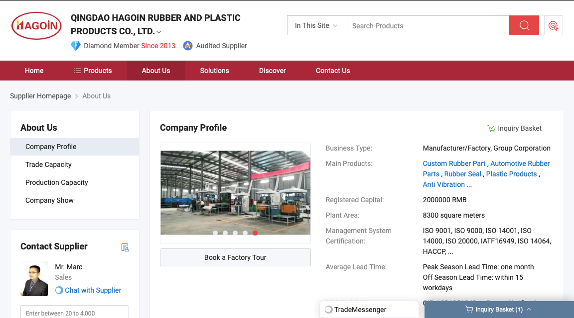 Qingdao Hagoin Rubber and Plastic Products Co., Ltd.
