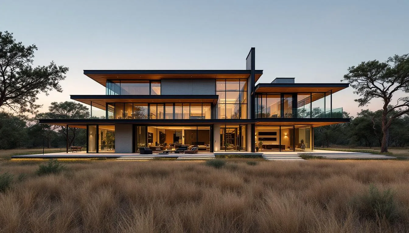 A beautiful custom home in North Texas showcasing modern architecture.