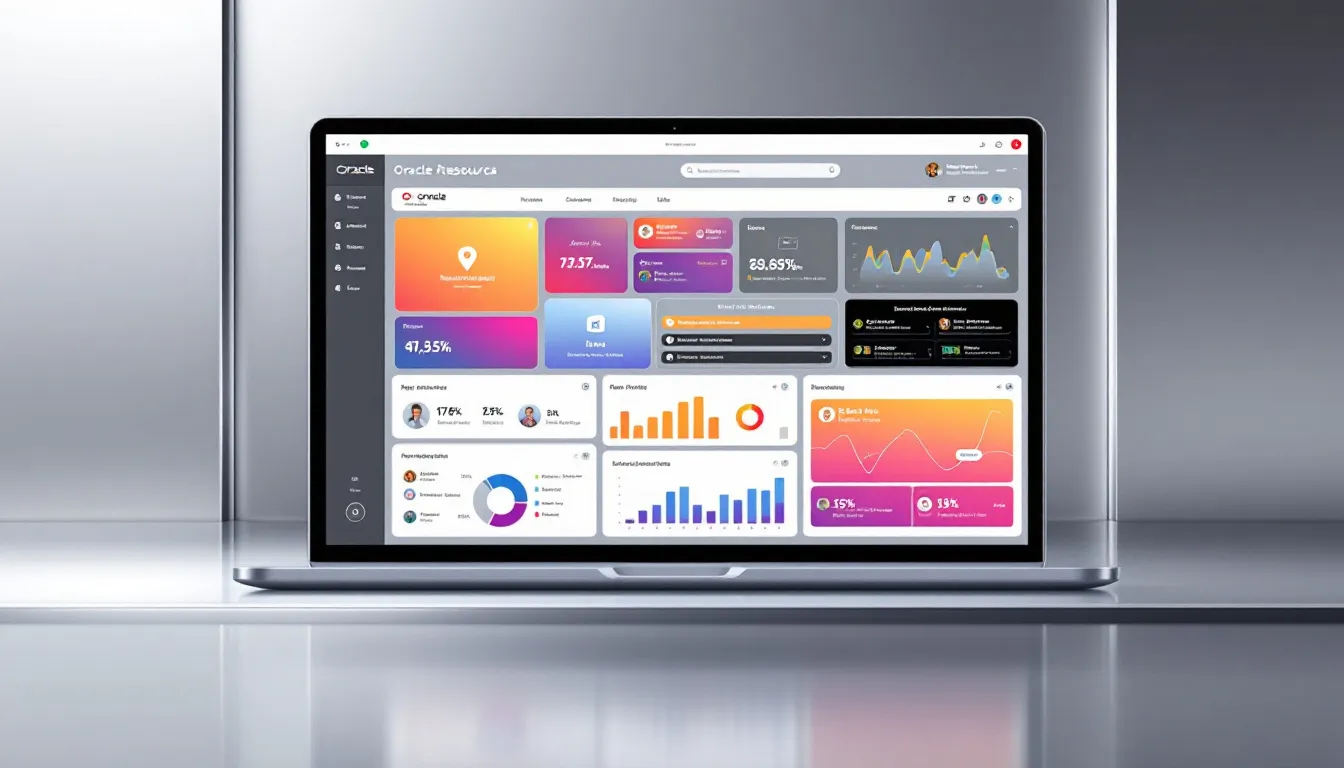 An overview of Oracle Human Resources Software interface.