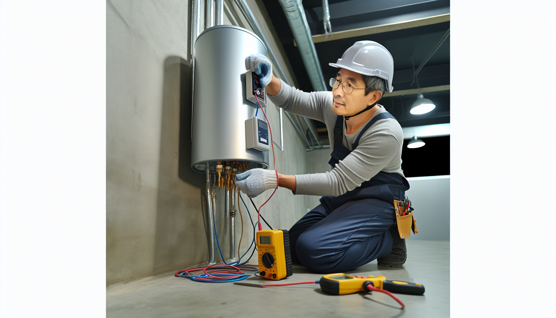 Inspecting electrical connections for electric water heaters