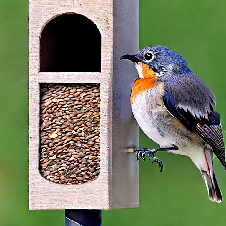 Bird at birdfeeder.