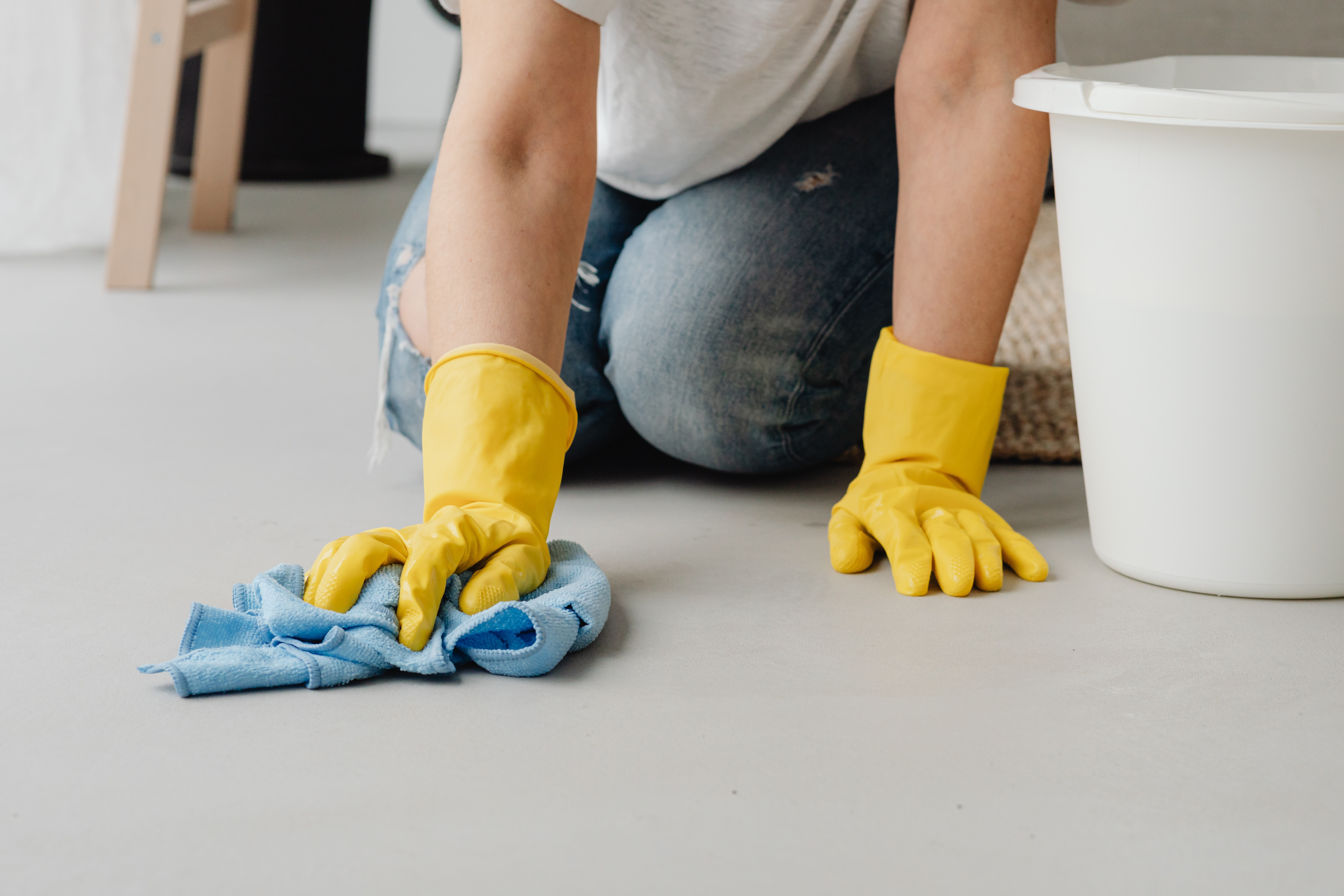 Shut off water lines and clean area as soon as leaks occur