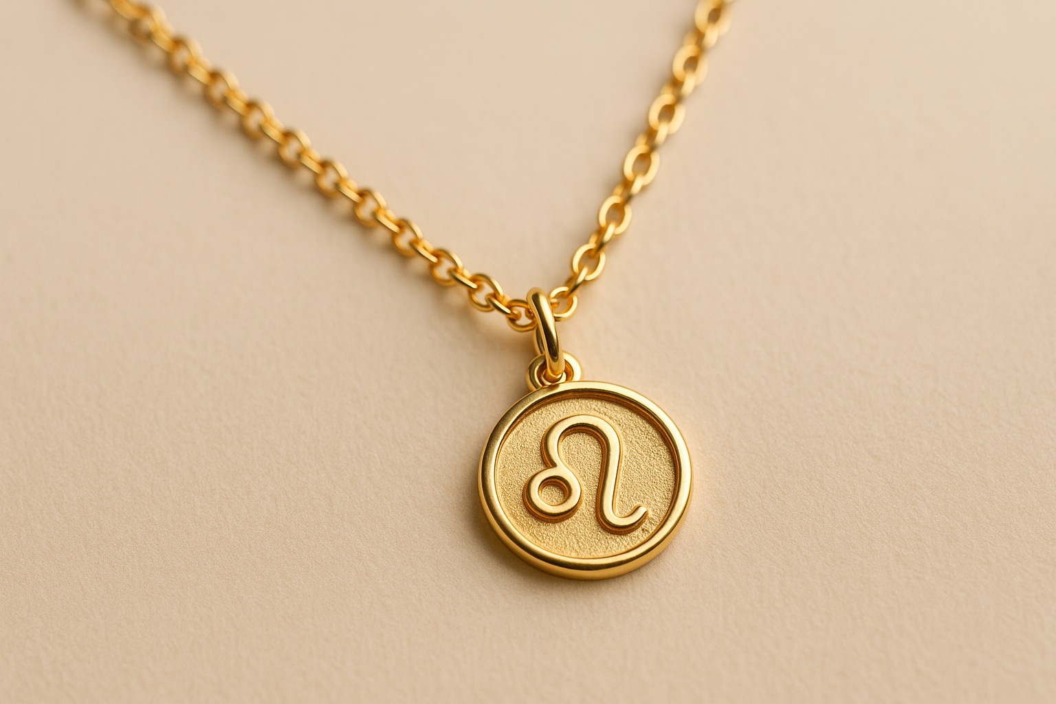 Pakabukas su zodiako simboliu ant auksinės grandinėlės