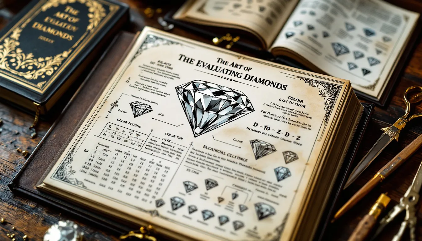 Practical tips for evaluating diamonds, including visual aids.