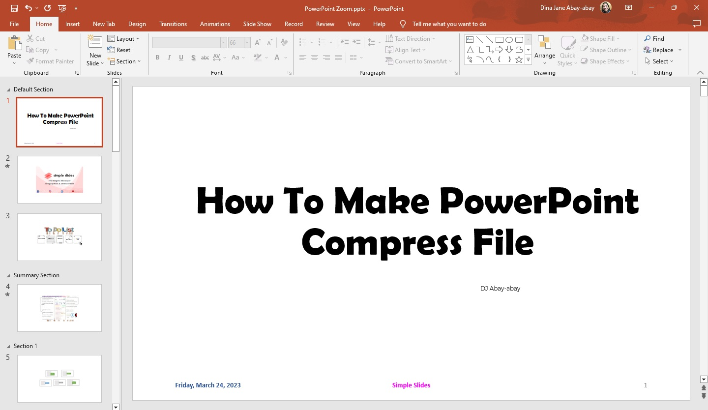 Open your existing PowerPoint presentation