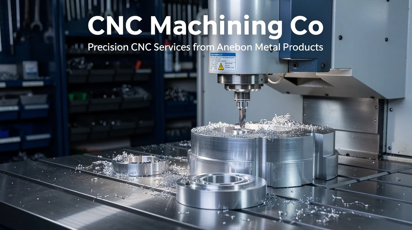 The image showcases a modern CNC machining facility, emphasizing precision machining services offered by Anebon Metal Products. It features advanced CNC machines, including lathes and milling equipment, designed to produce high-quality machine parts for various industries such as automotive and aerospace.