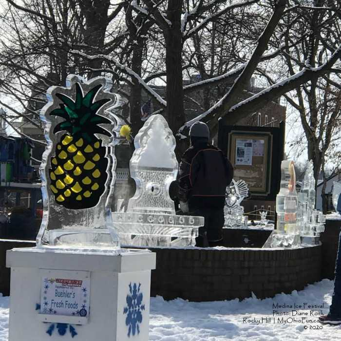 Medina OH ice festival featuring local small business