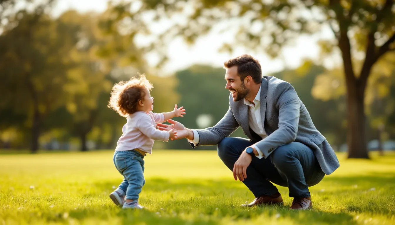 A father playing with his child, demonstrating equal parental rights in Texas.
