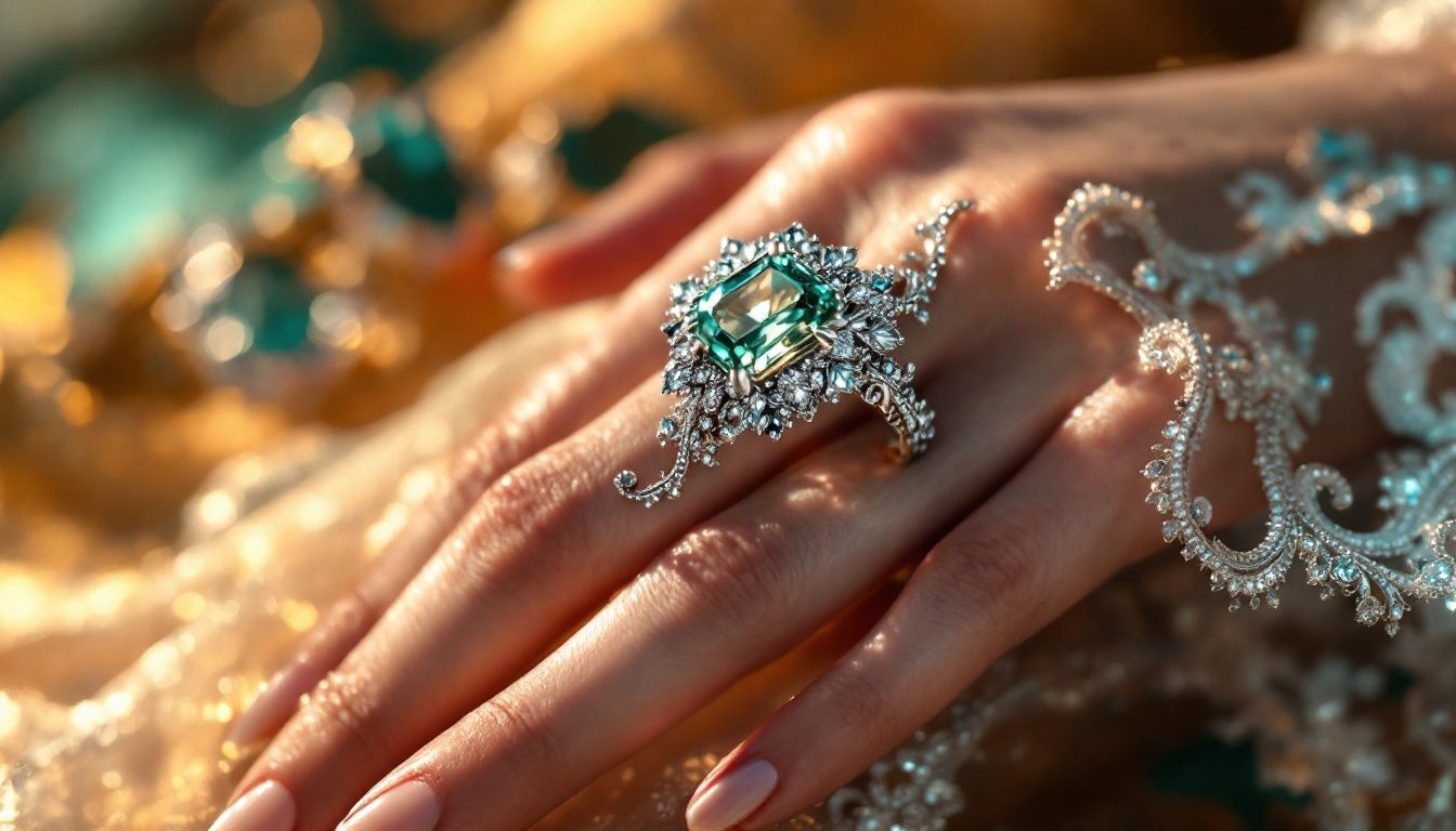 Celebrating special moments with custom jewelry, including engagement rings and wedding bands.