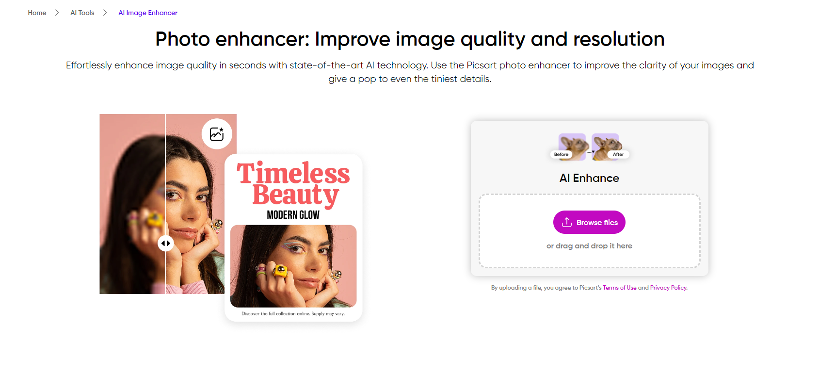 Picsart AI Photo Enhancer