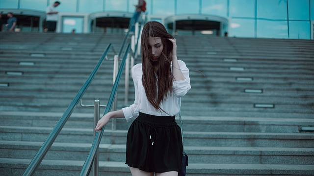 photosession, under the moscow city, black skirt