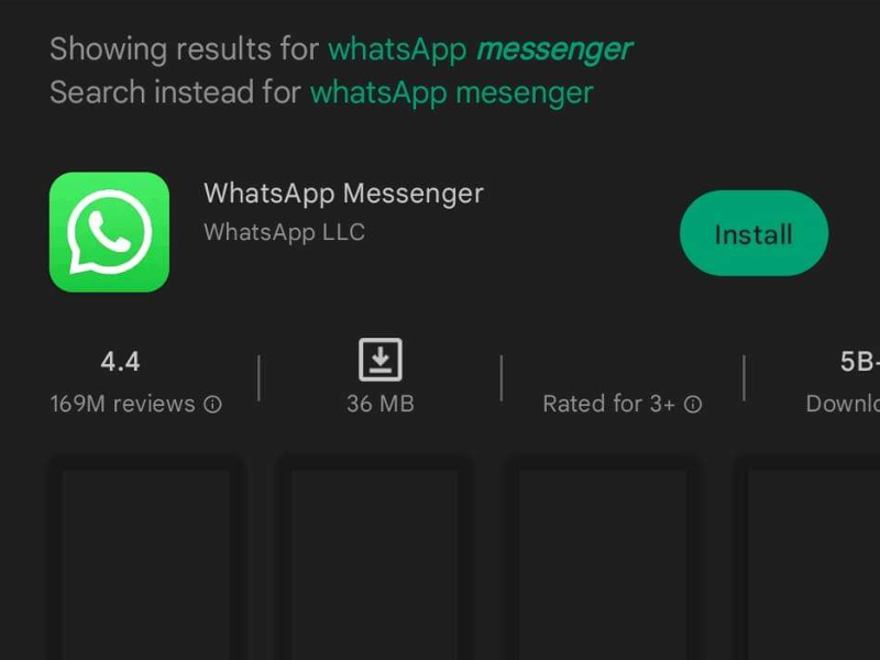 Reinstall Whatsapp