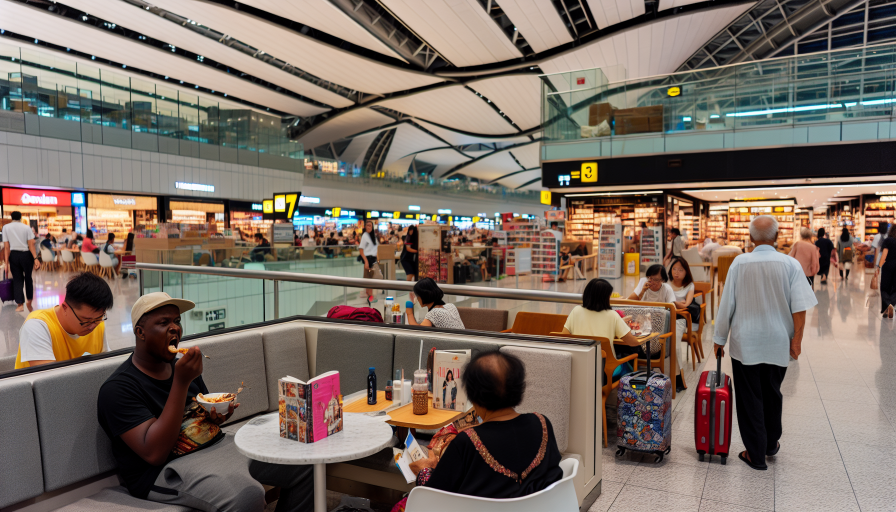 Pre-Flight Services and Amenities at Terminal B