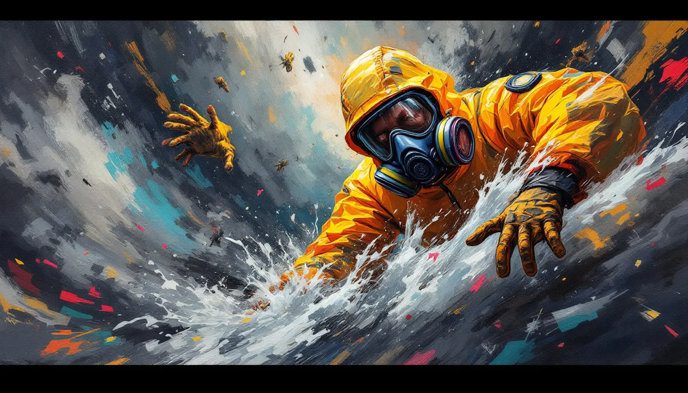 Personal protective equipment used in trauma cleaning to ensure safety.