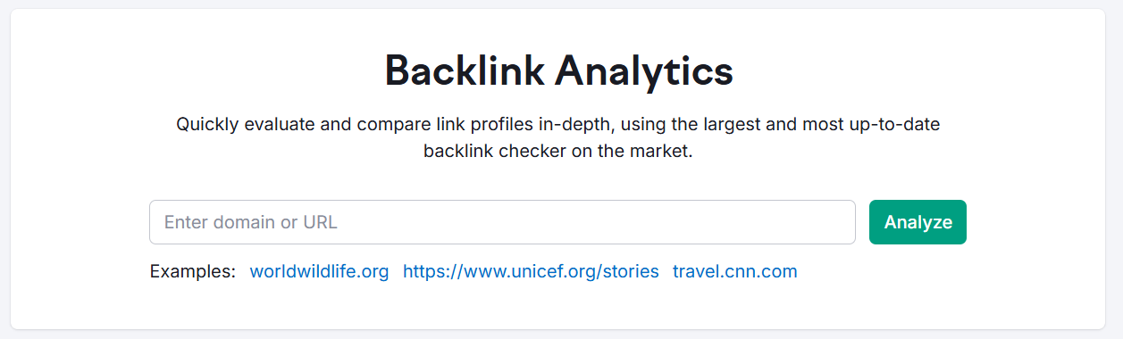 Backlink Analysis
