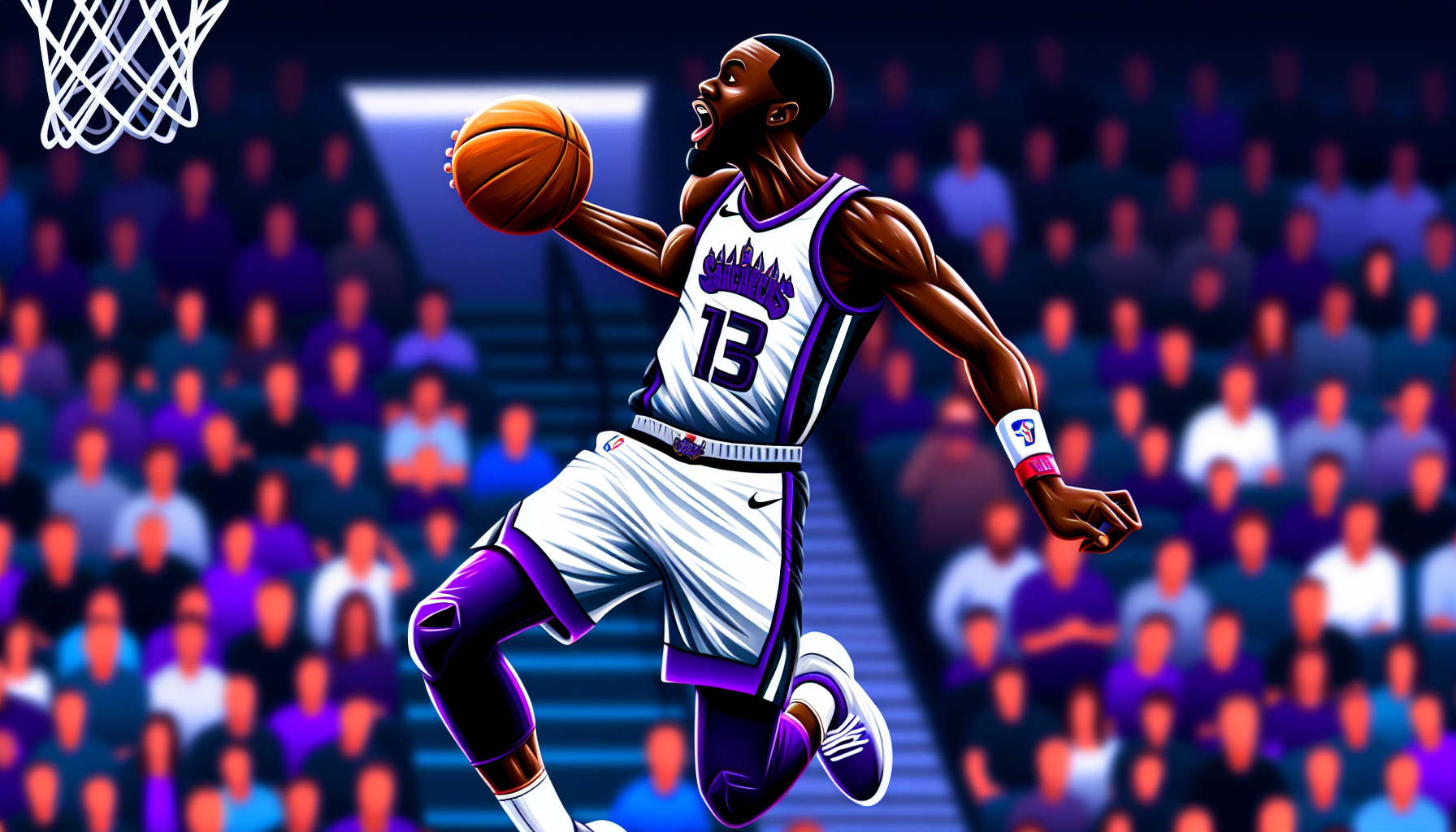 Dewayne Dedmon playing for the Sacramento Kings