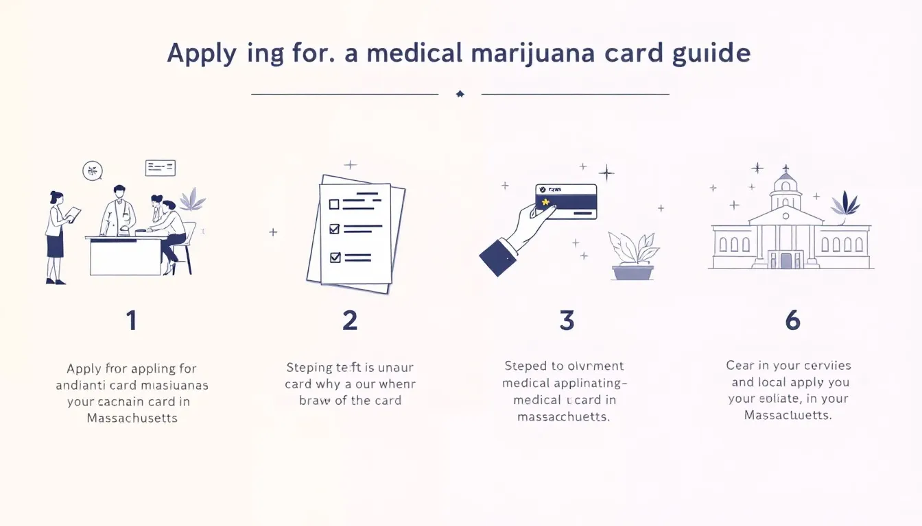Step-by-step guide to the application process for a medical marijuana card in Massachusetts.