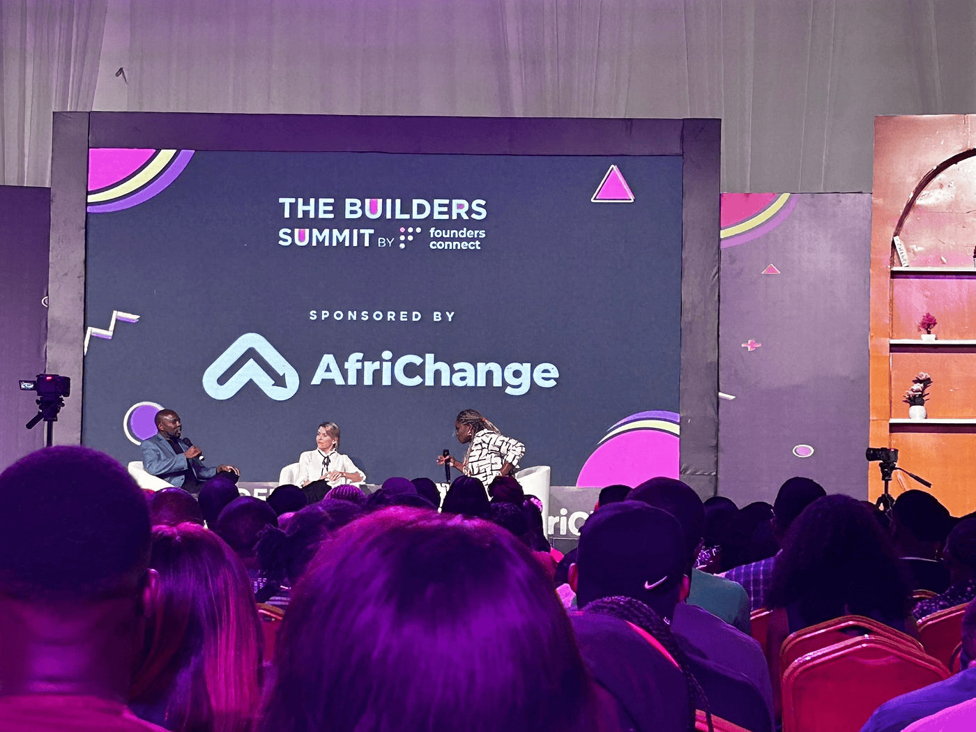 Speakers speaking at a conference (The Builder Summit)