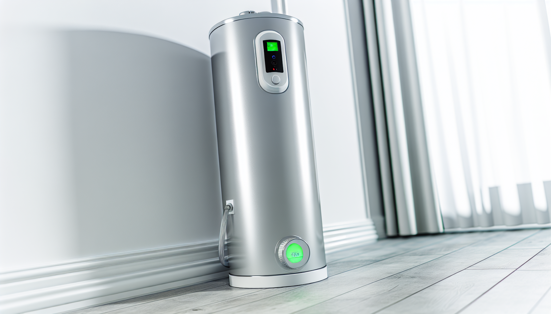 Photo of modern electric hot water heater