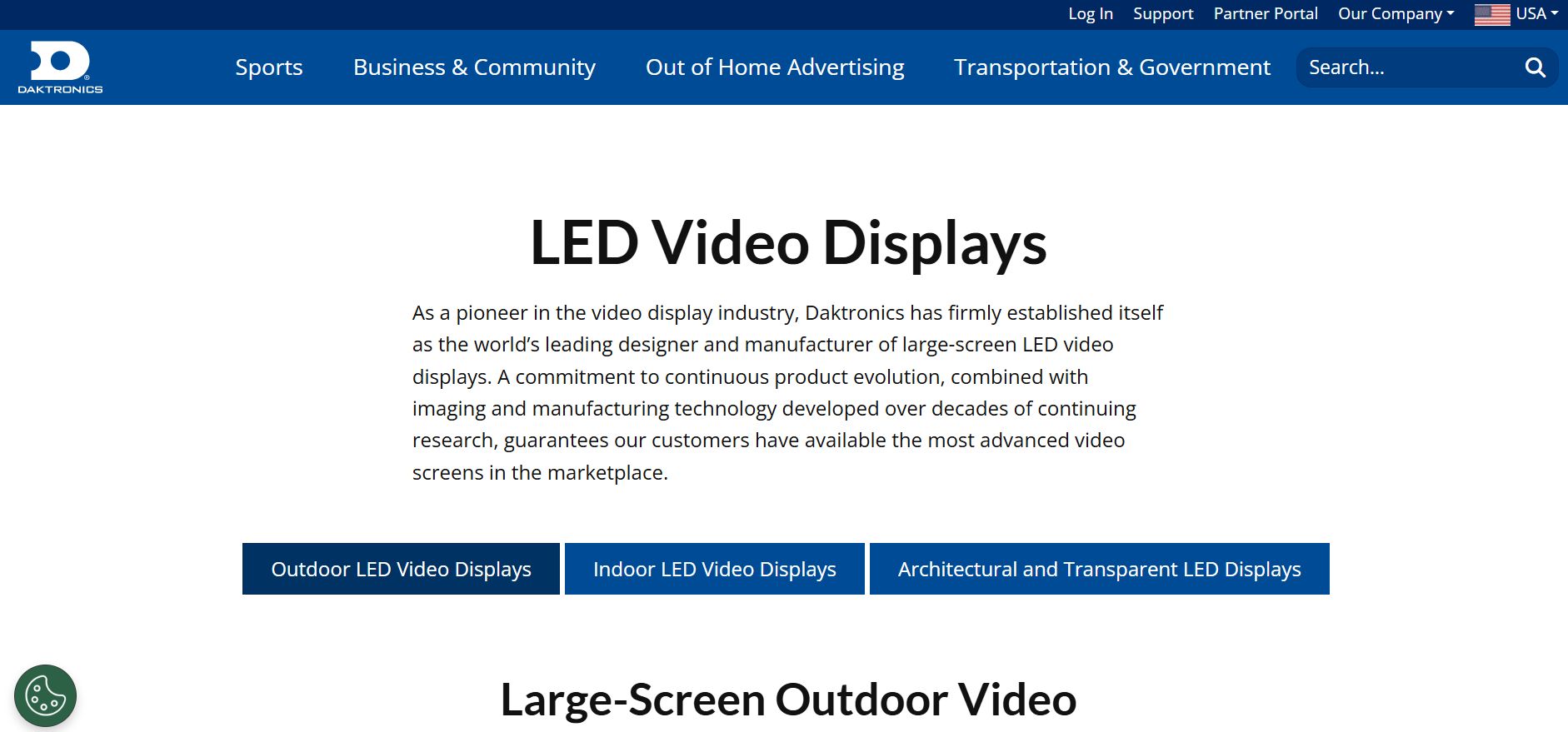 daktronics professional led and video billboard displays
