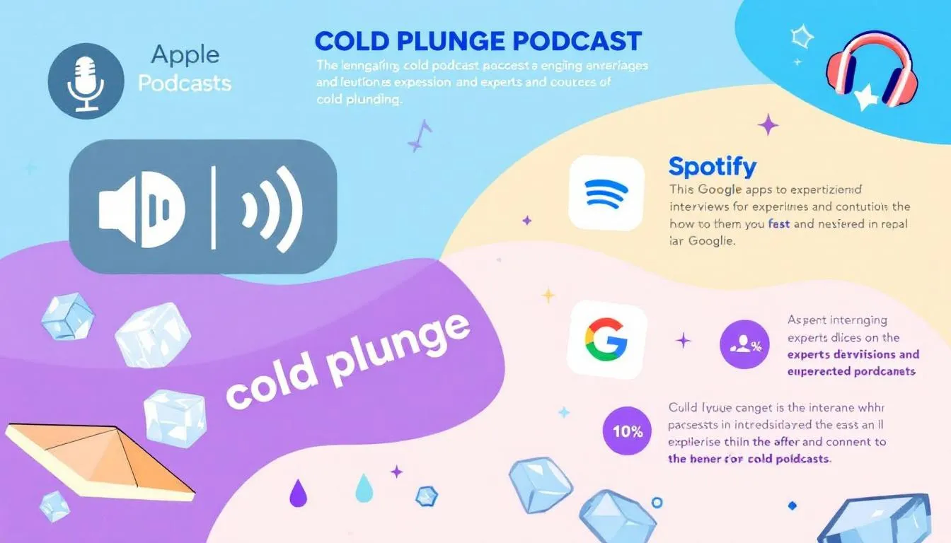 Various podcast platforms where cold plunge content can be accessed.