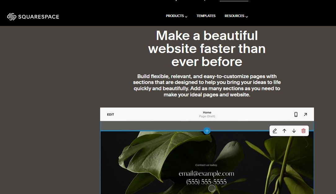 Squarespace- site builder for small business