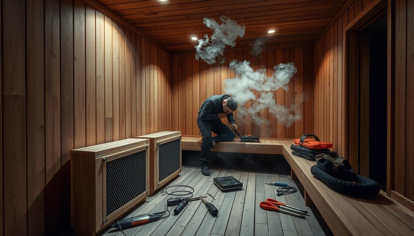sauna repair process