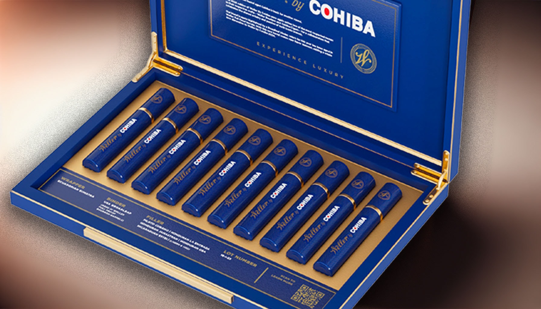 An artistic representation of luxurious cigar packaging.