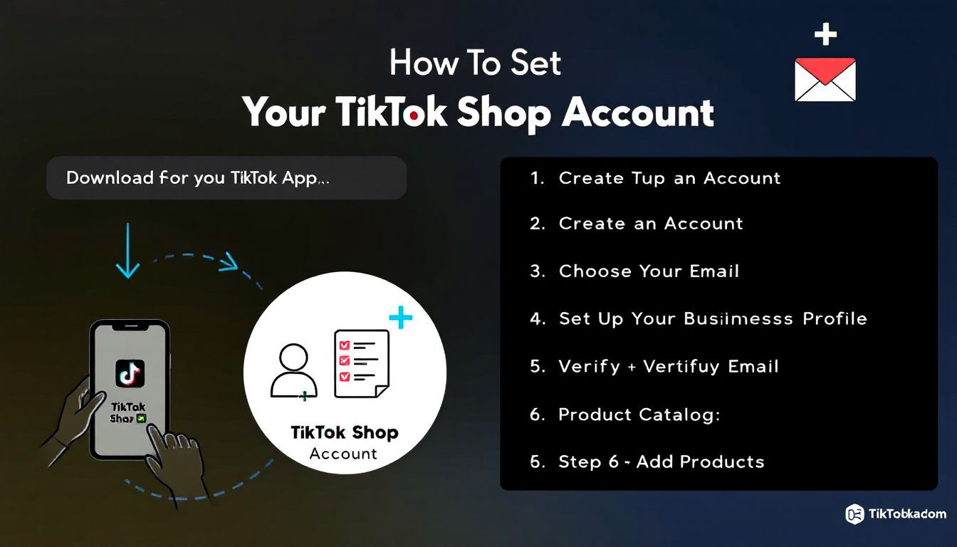 Steps to set up your TikTok Shop account.
