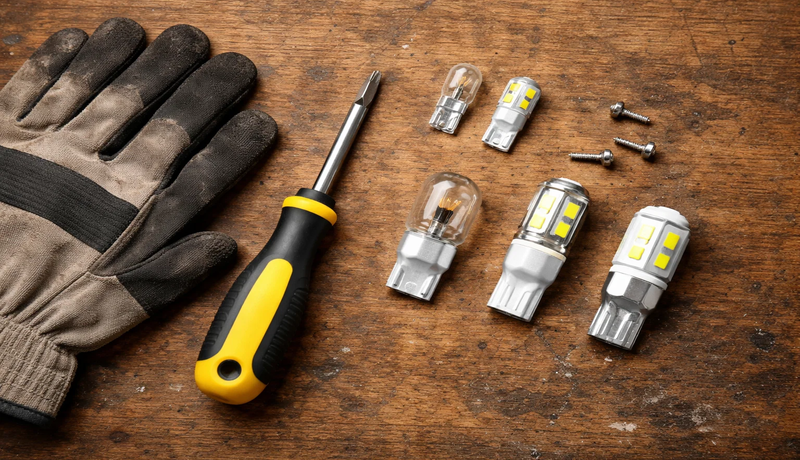 Tools needed to install T10 and T15 automotive bulbs