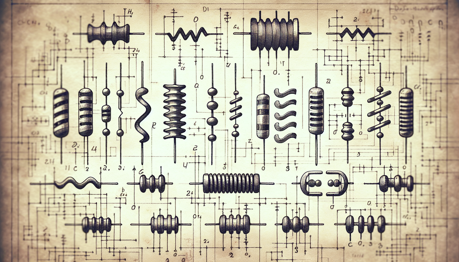 Illustration of resistor symbols in circuit diagrams