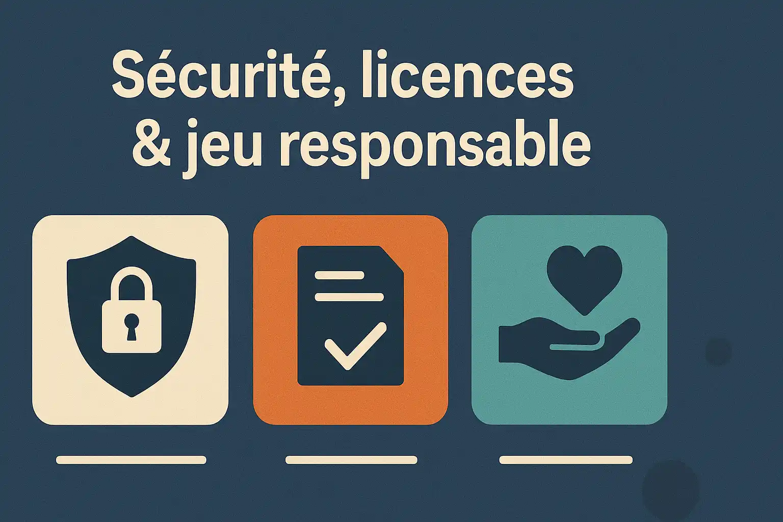 Sécurité, licences & jeu responsable