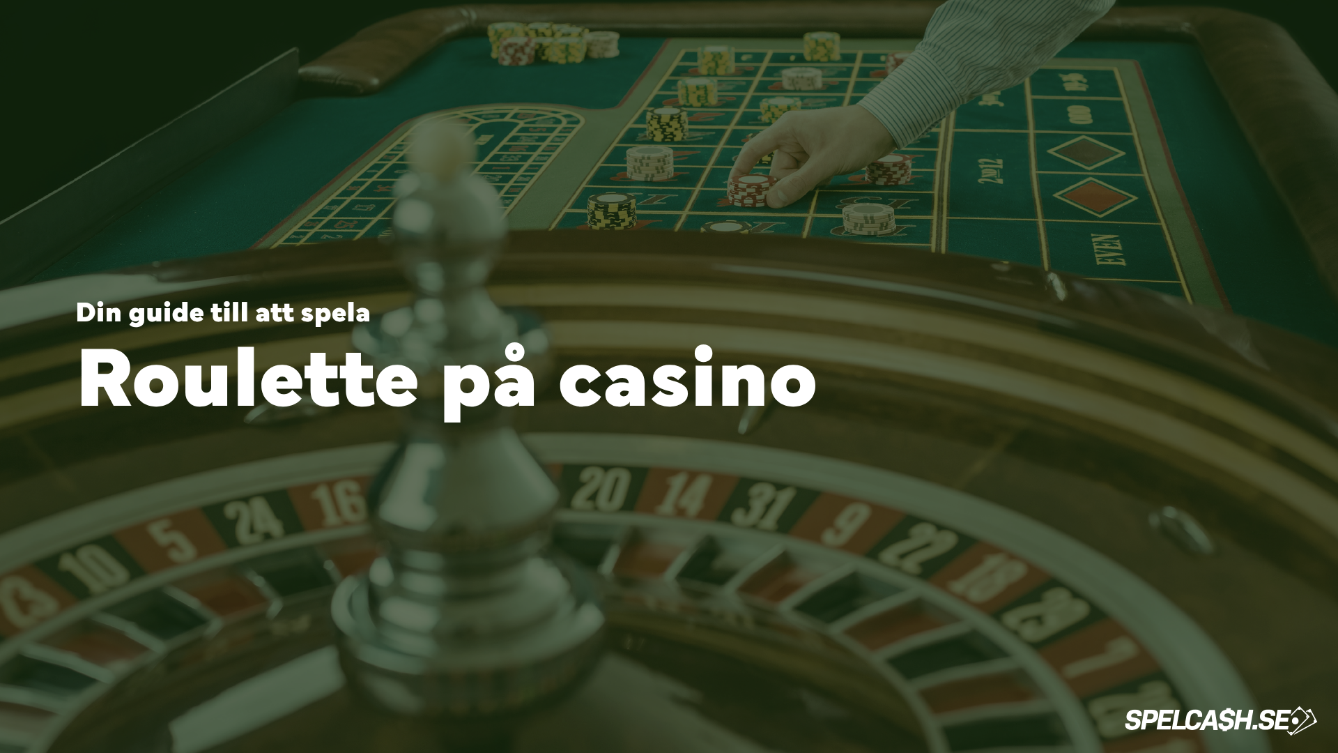 Spela roulette online på casino – marker placeras på bordet medan hjulet snurrar och kulan landar i ett nummer