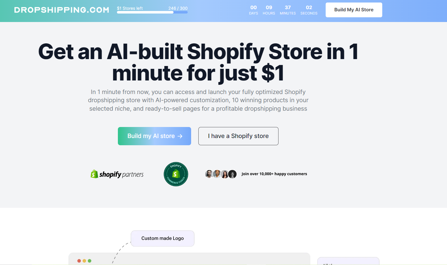 ai shopify store from DSCOM