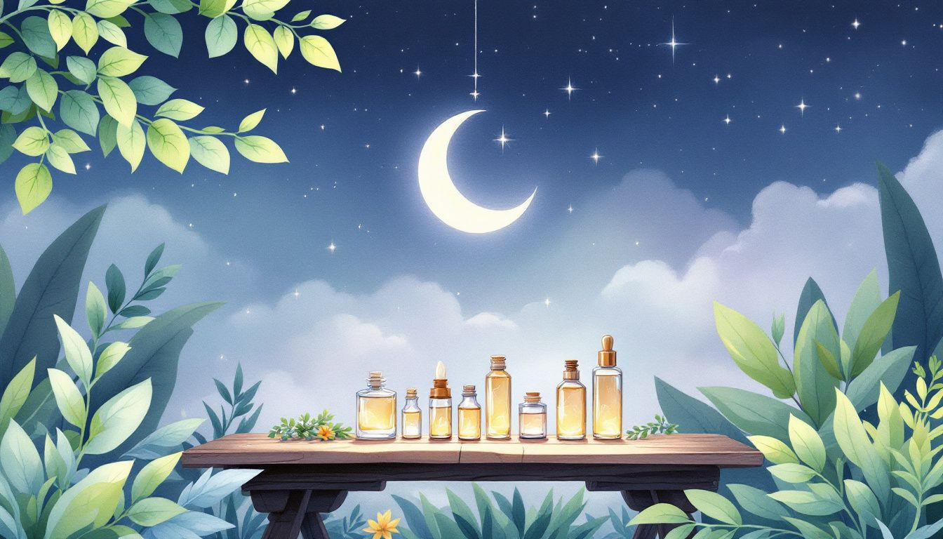 6af9e63c 92d6 4dad af9b 35cf0d49e727 Safety tips for using essential oils, depicted with a caution symbol and oil bottles.