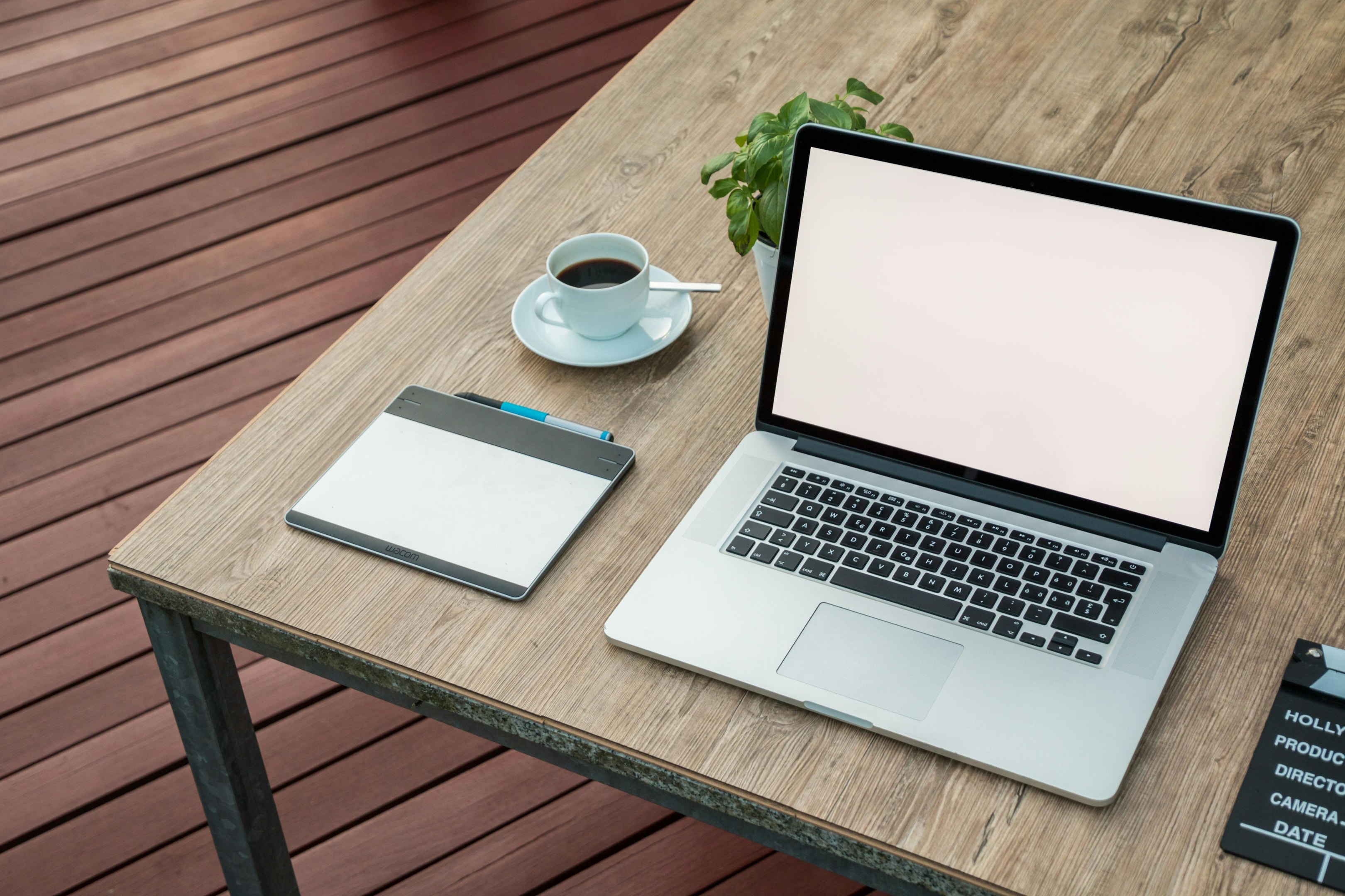 Laptop used by real estate investor to track various aspects of business.