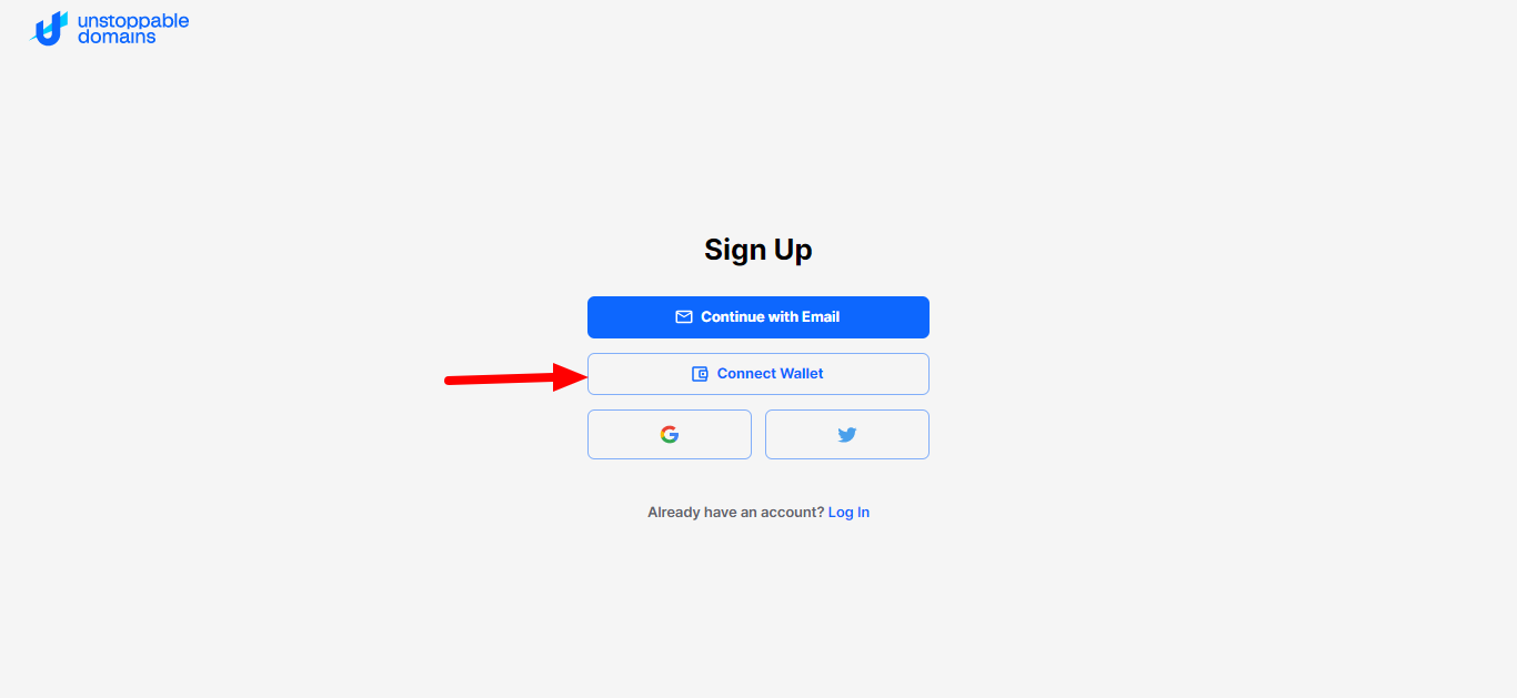 Create account on Unstoppable Domains: visit using chrome firefox and edge